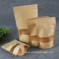 kraft bag coffee nuts packaging bag with window